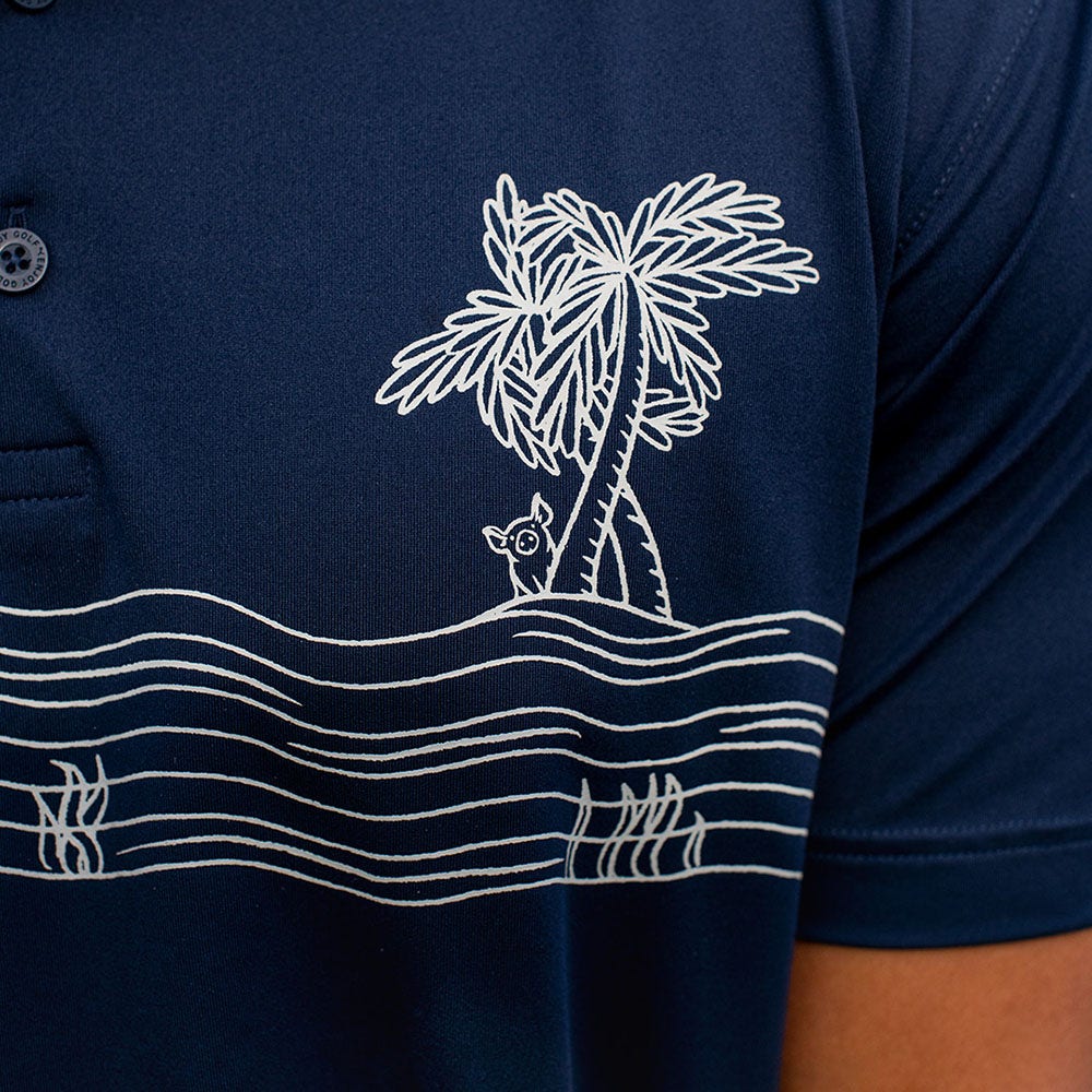 PUMA Golf Shirt - Cloudspun Oasis Polo - Navy Blazer SS22