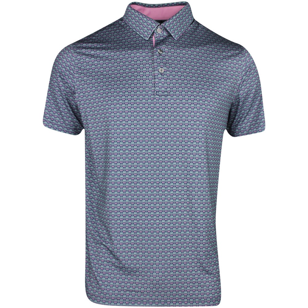 PUMA Golf Shirt - MATTR Palm Deco Polo - Turquoise Surf SS24