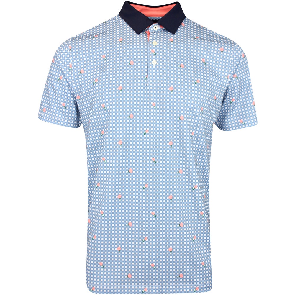 Gary Woodland - Blue Gingham Print PUMA Shirt - US PGA 2024