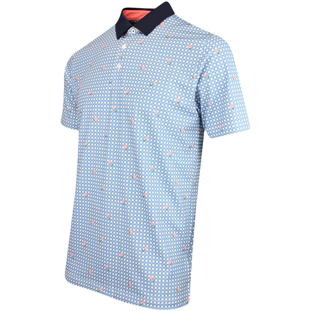 PUMA Golf Shirt - Pique Gingham Polo - White Glow SS24