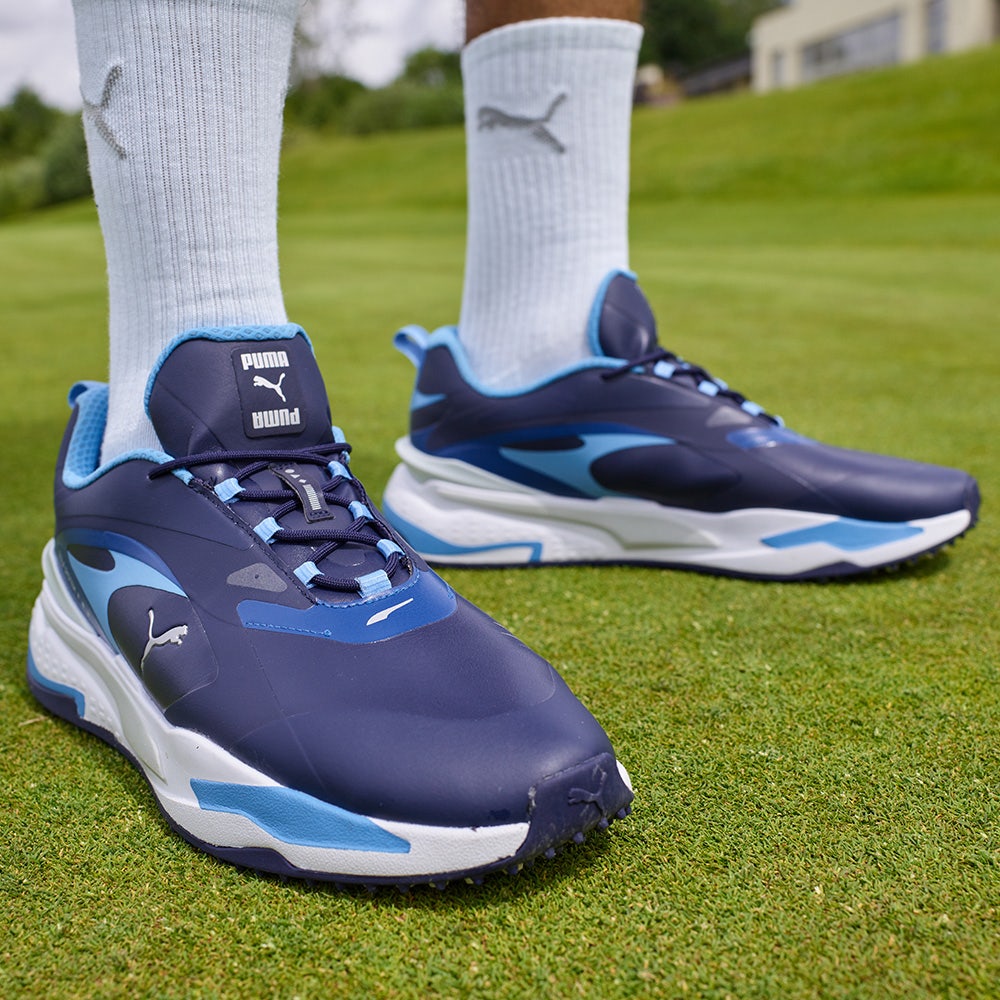 Puma navy golf shoes clearance