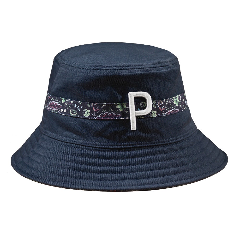 PUMA Golf Bucket Hat Liberty Paisley Print Navy Reversible AW23