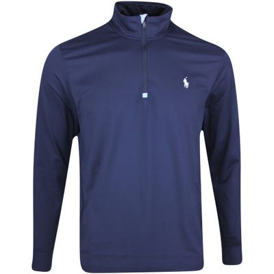 Ralph Lauren POLO Golf Jumper - Peached Jersey QZ - French Navy AW22