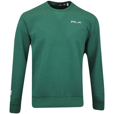 RLX Golf Jumper - Double Knit Crew Neck - Moss Agate AW23