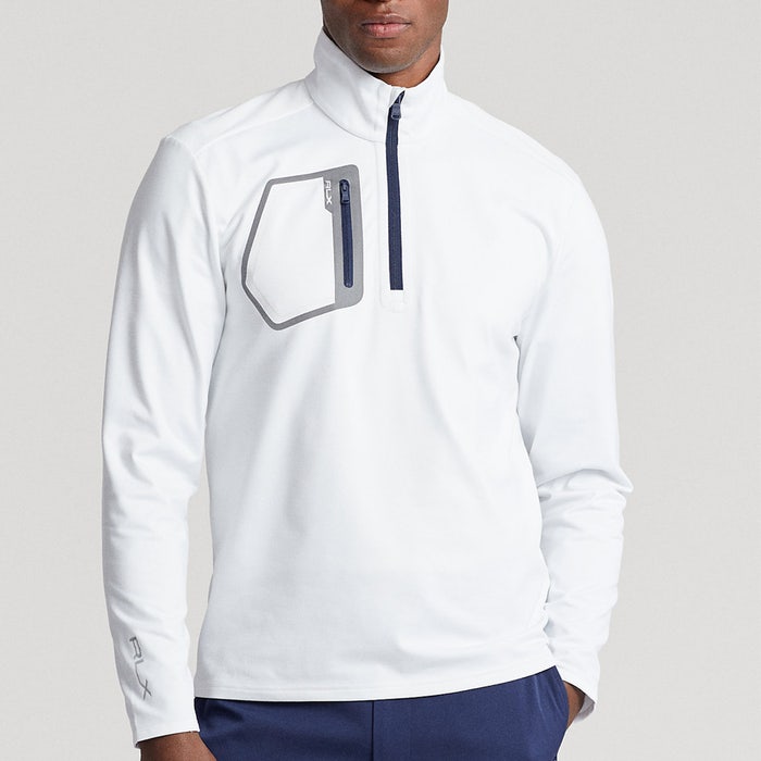 RLX Golf Pullover - Brushback Tech Jersey - Pure White SS23