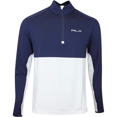 RLX Golf Pullover - Peached Jersey QZ - Pure White SS23