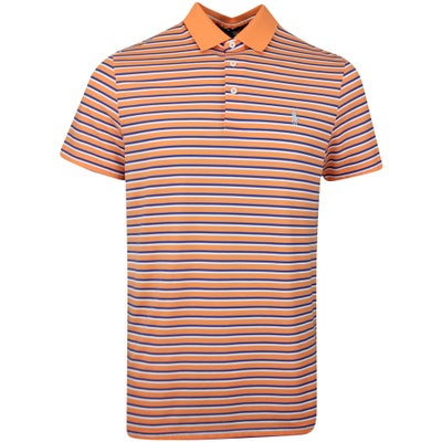 RLX Golf Shirt - PP Stripe Tour Pique - Classic Peach SS23