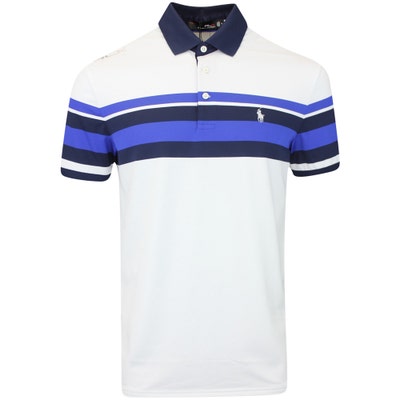 RLX Golf Shirt - PP Tour Colour Block Pique - Pure White SS23