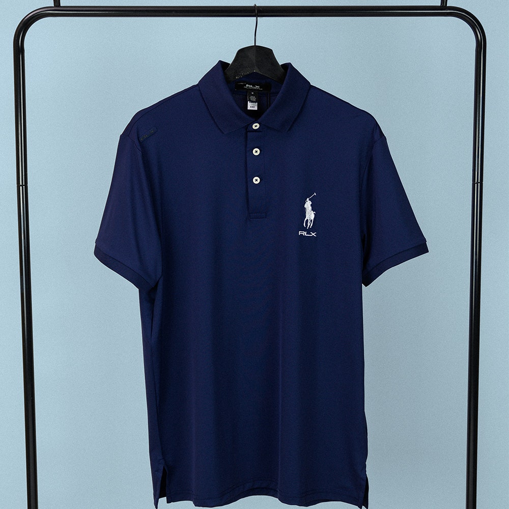 G/FORE Golf Shirt - TOUR G/Tab Tech Jersey Polo - Onyx SS25