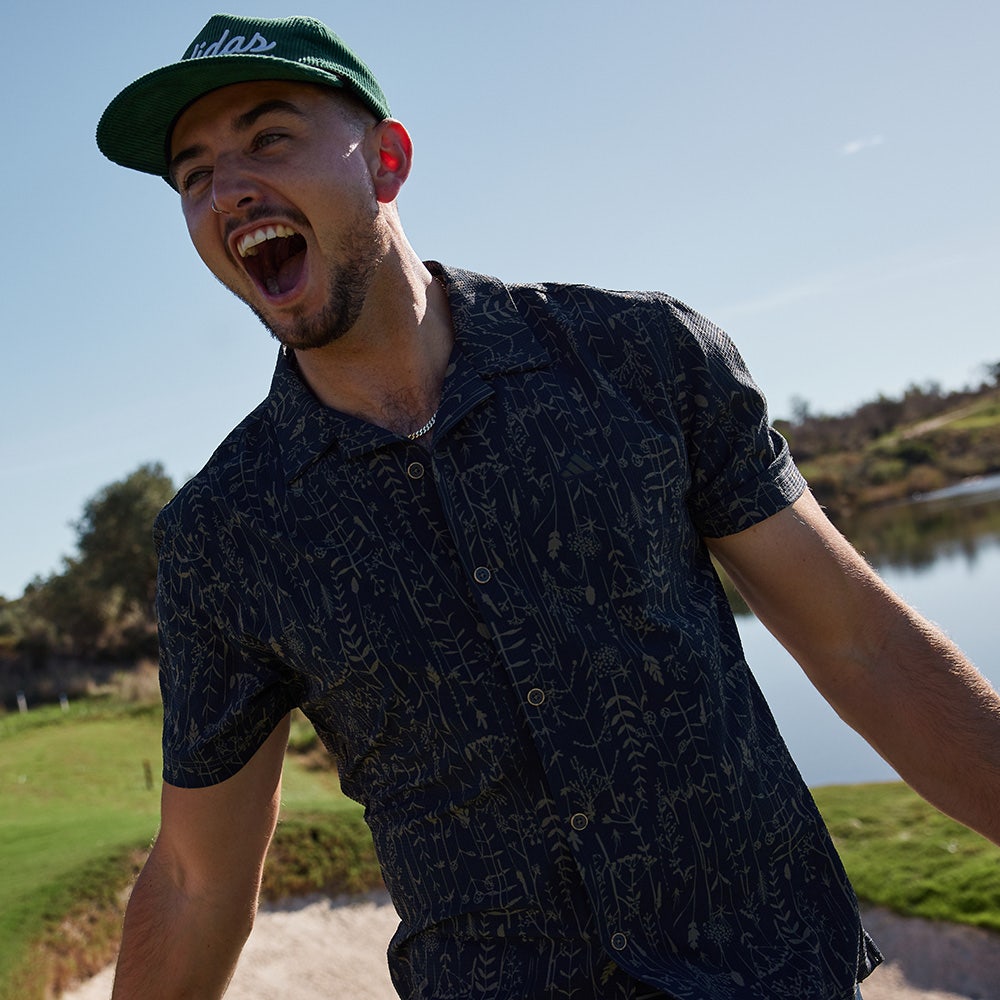 Full button up golf shirts top