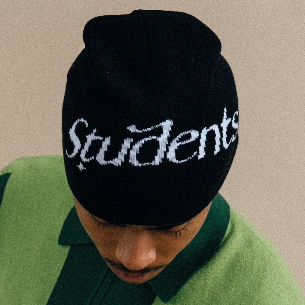 Students Golf Beanie - All Star Jacquard Beanie - Black AW24