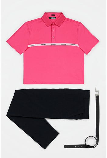 Viktor Hovland - Pink J.Lindeberg Golf Shirt - Masters Sunday 2022