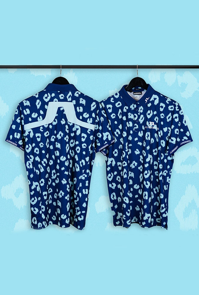 Viktor Hovland - JL Leopard Print Golf Shirt - Valhalla 2024