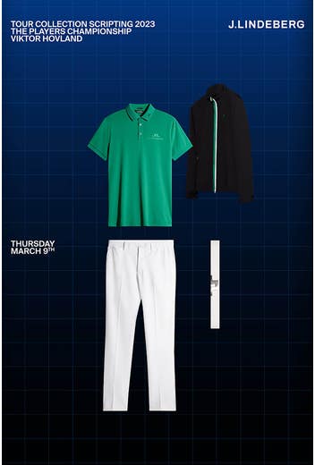 Viktor Hovland - Green KV Bridge Golf Shirt - THE PLAYERS Thursday 2023