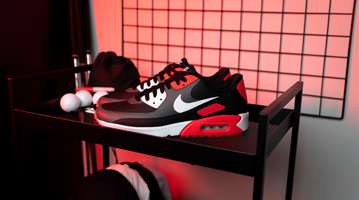 Nike Air Max 90 Golf Shoes Black Infrared