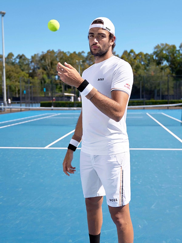 BOSS MATTEO BERRETTINI WHITE TEE SHIRT TENNIS