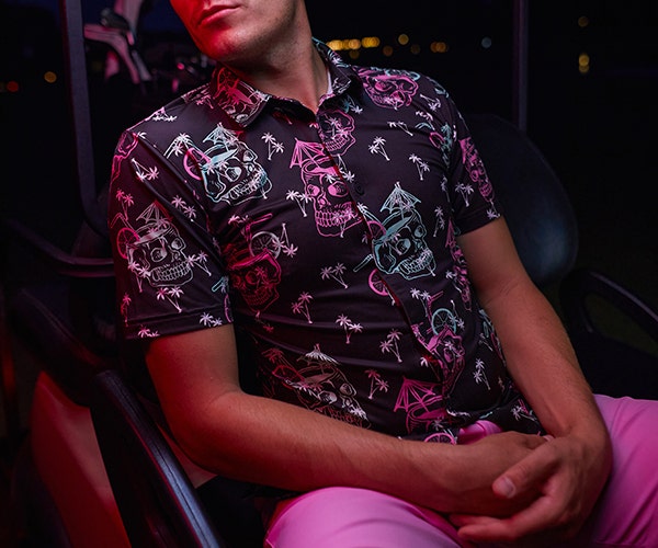 G/FORE Statement print Golf Shirt Pink Floral