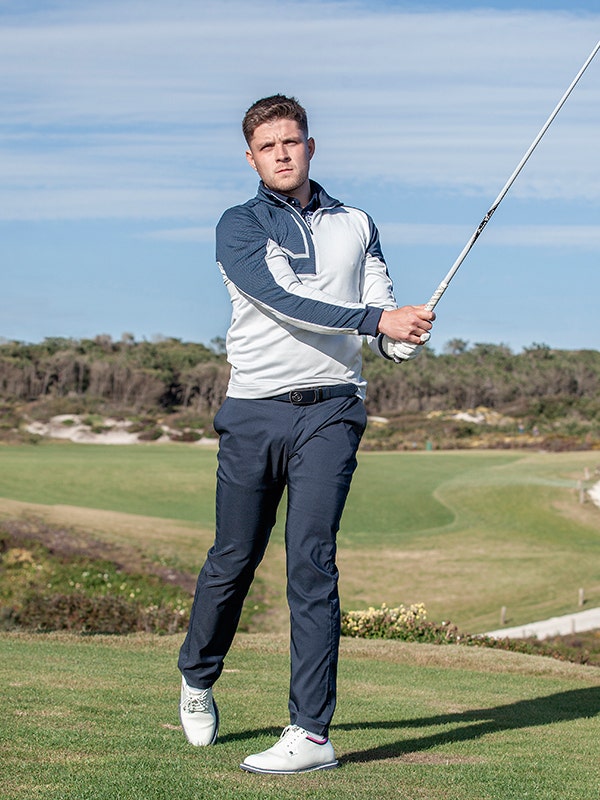 Galvin Green Daxton Grey Navy Insula Sweater