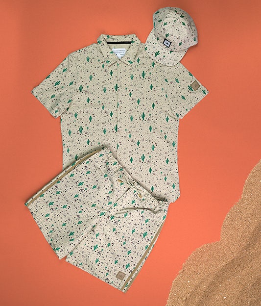 adidas golf co-ord desert print look