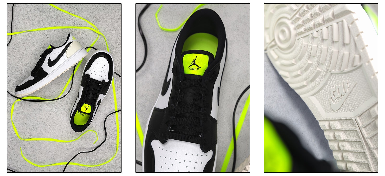 Nike Air Jordan 1 Low Golf Shoes Black Volt