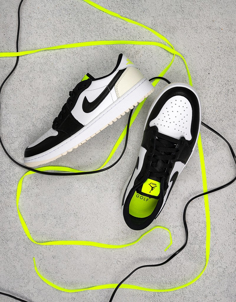 Nike Air Jordan 1 Low Golf Shoes Black Volt