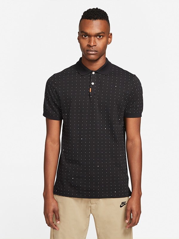 Nike Space Dot Slim Fit Polo Black