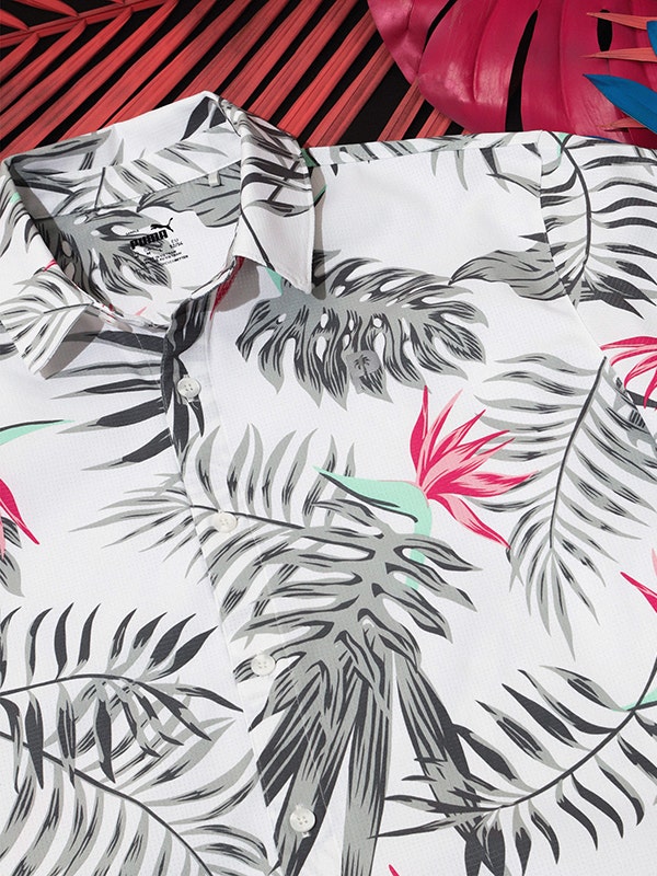 PUMA Golf Palm Tree Crew Tee Shirts
