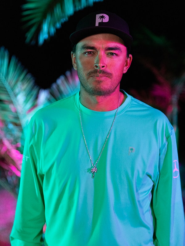 PUMA Golf Palm Tree Crew Green Sweater