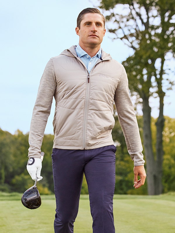 RLX GREY QUILTED GOLF JACKET