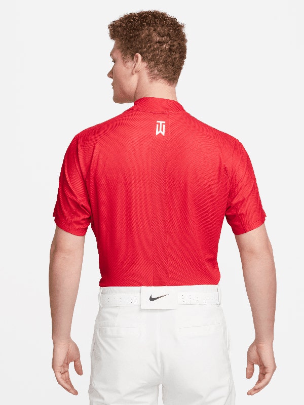 Tiger Woods Sunday Red Mock Neck Golf Shirt TW Branding