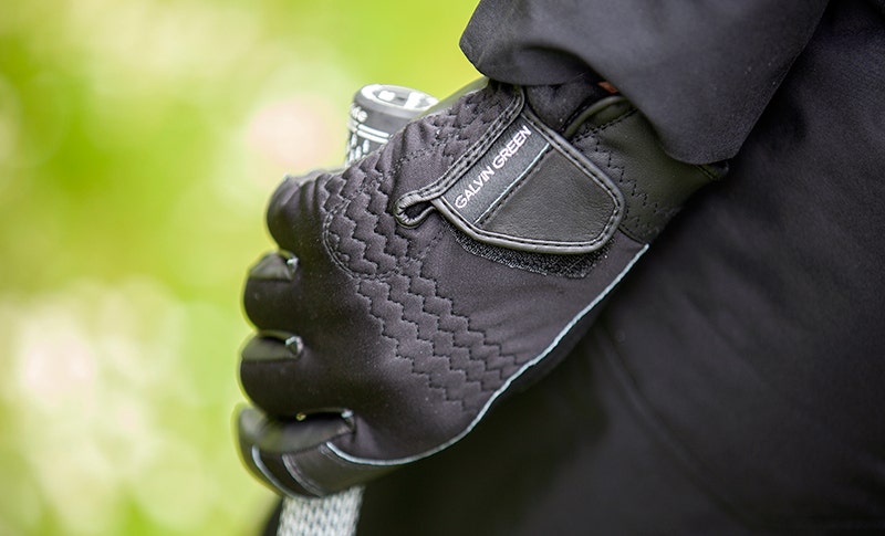 Winter Golf Gloves Galvin Green Leather Pair Fleece