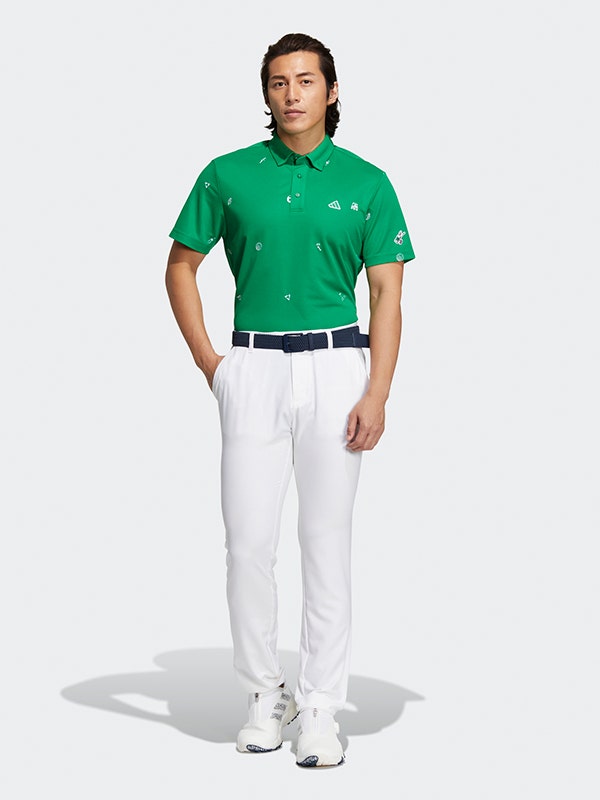 adidas Play Green Monogram Polo Shirt 2023