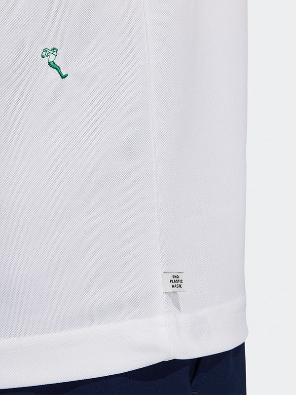 adidas white monogram golf polo shirt