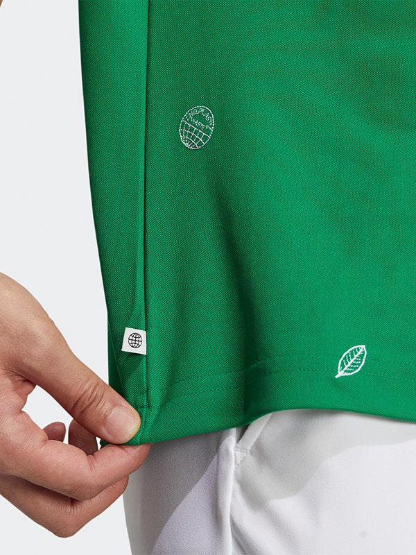 adidas play green golf apparel polo shirt motif tab