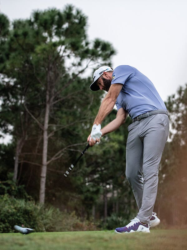 adidas Primeblue Golf Outfit Blue Dustin Johnson